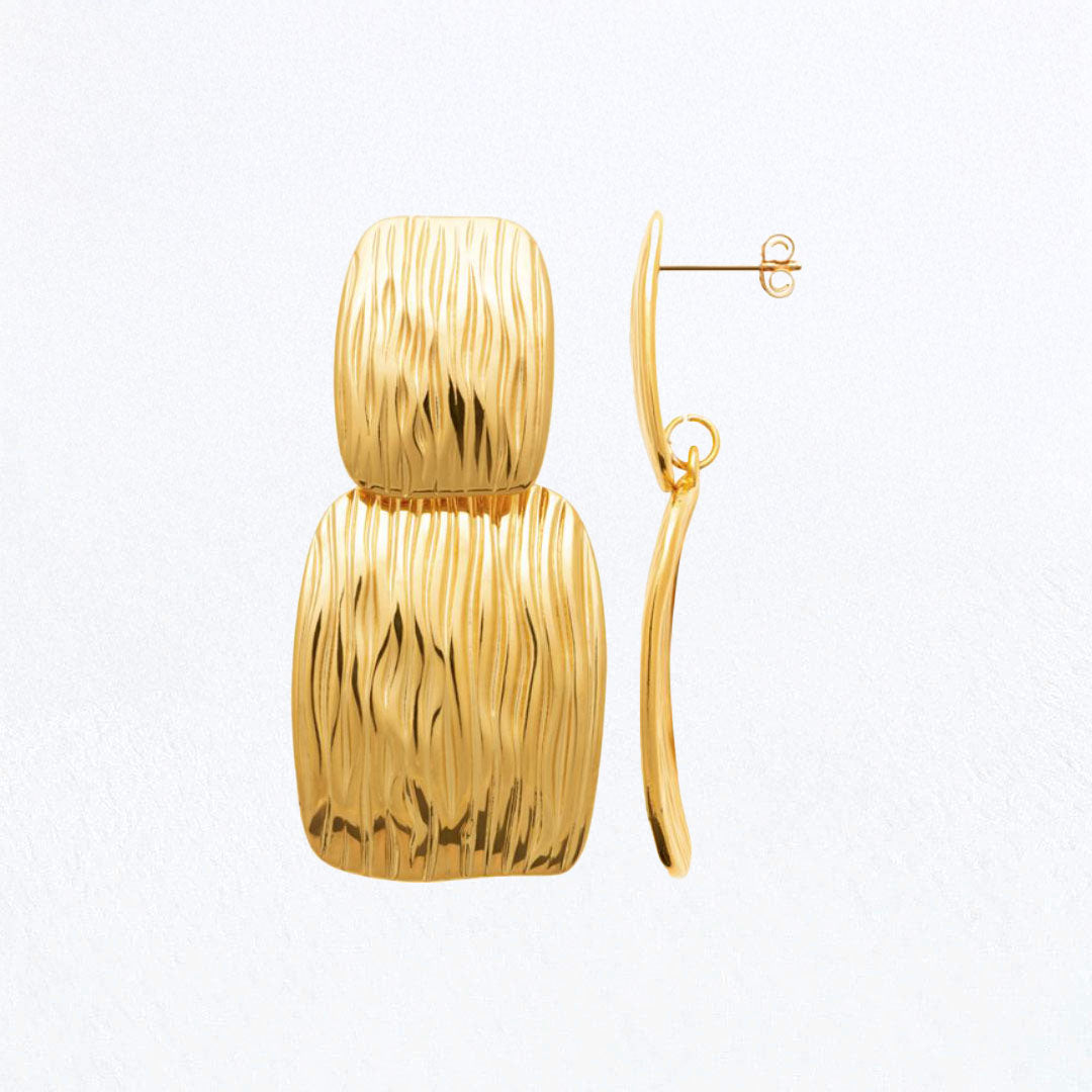 Boucles d'Oreilles Aurora - Acier inoxydable - Couleur or