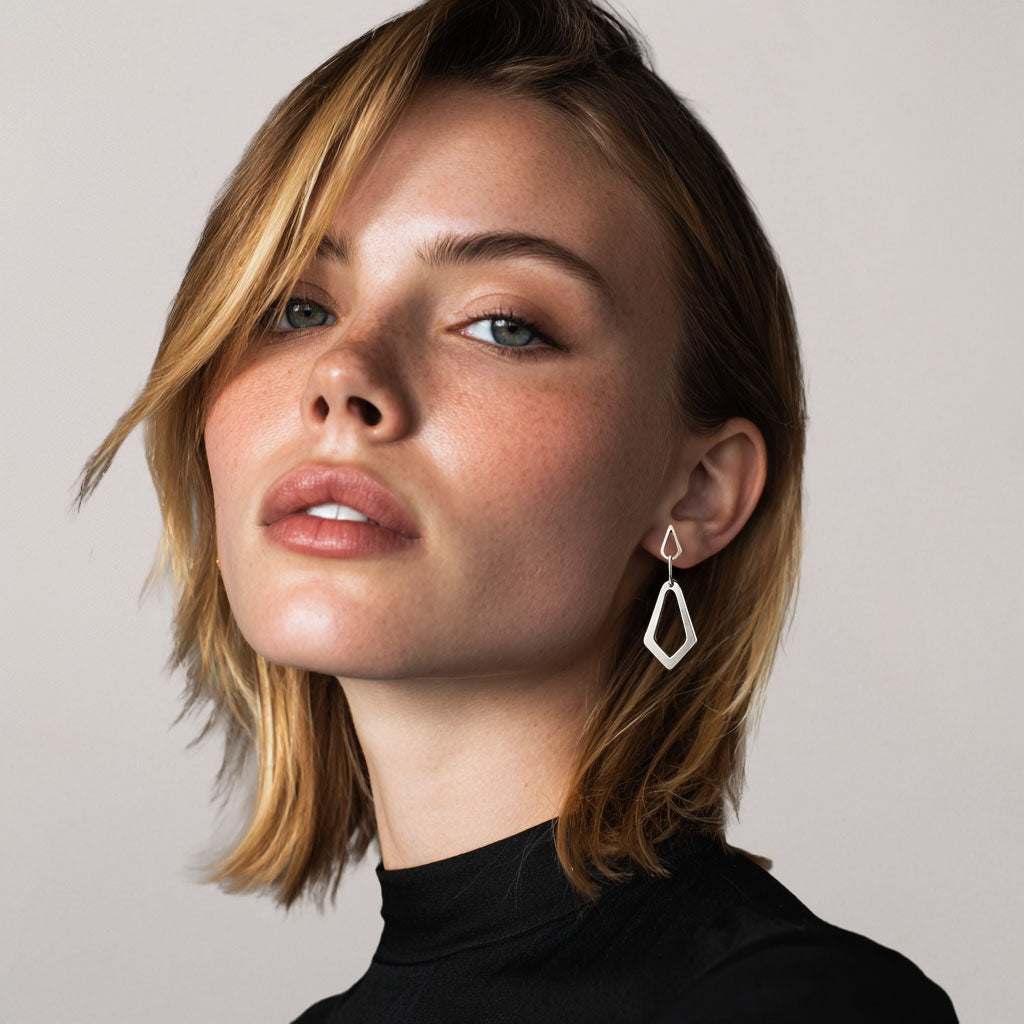 Boucles d'Oreilles Cali - Acier inoxydable - Couleur argent