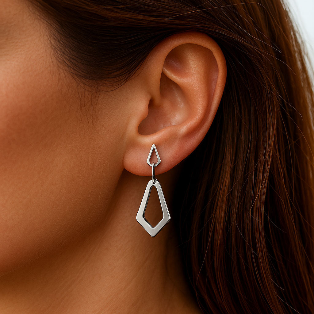 Boucles d'Oreilles Cali - Acier inoxydable - Couleur argent