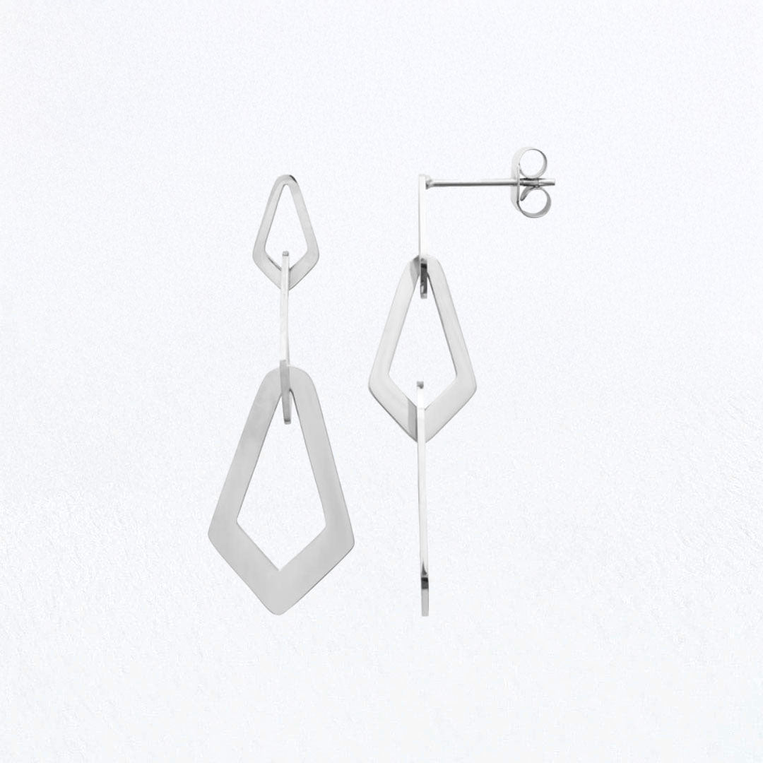 Boucles d'Oreilles Cali - Acier inoxydable - Couleur argent
