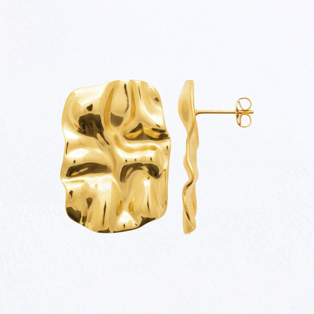 Boucles d'Oreilles Clothilde - Acier inoxydable - Couleur or