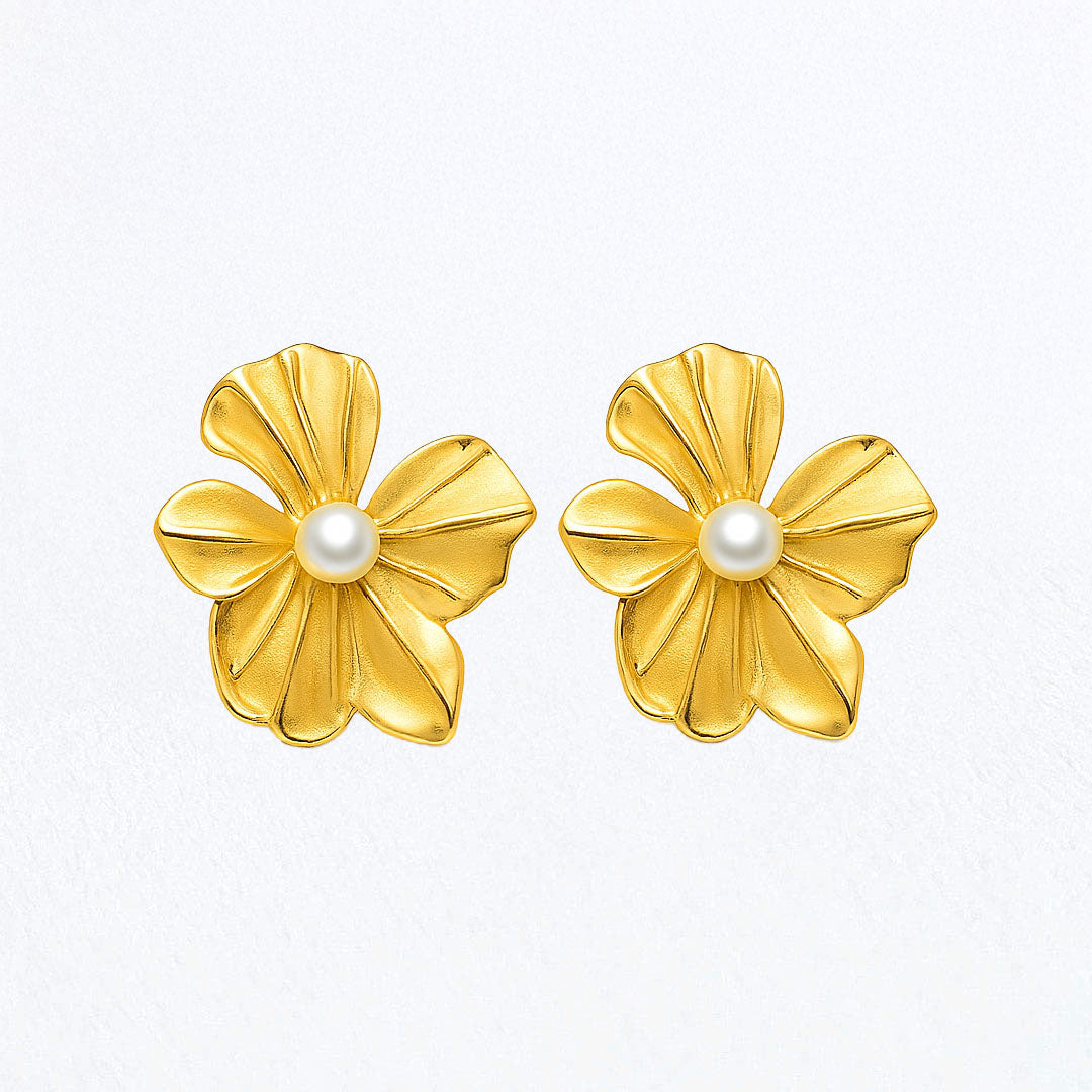 Boucles d'Oreilles Constance - Acier Inoxydable - Couleur or