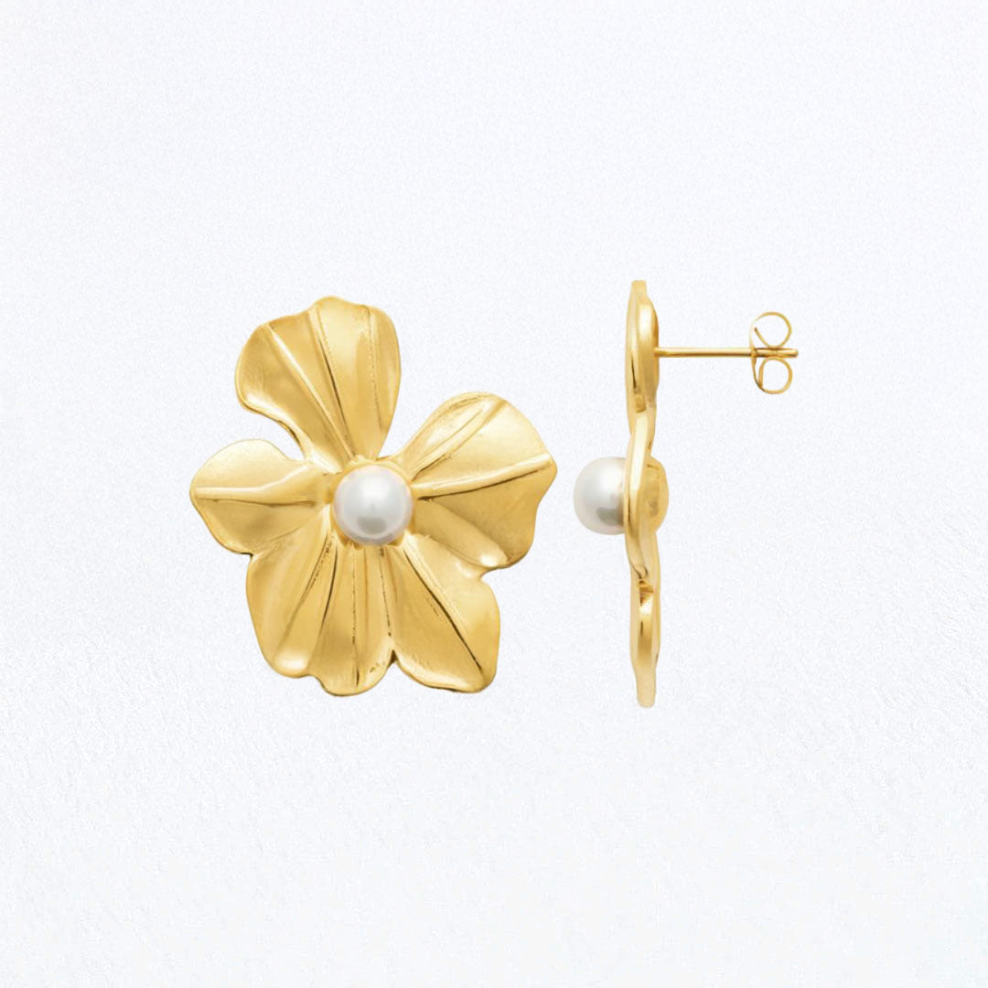 Boucles d'Oreilles Constance - Acier Inoxydable - Couleur or