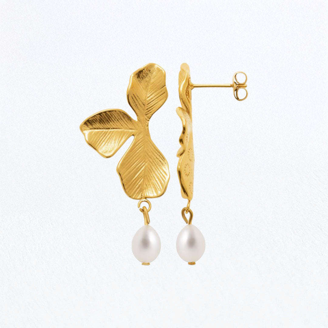 Boucles d'Oreilles Elise - Acier Inoxydable - Couleur or