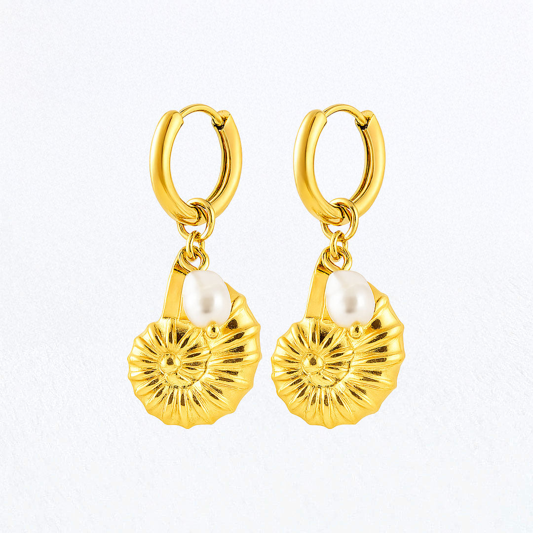 Boucles d'Oreilles Elna - Acier inoxydable - Couleur or