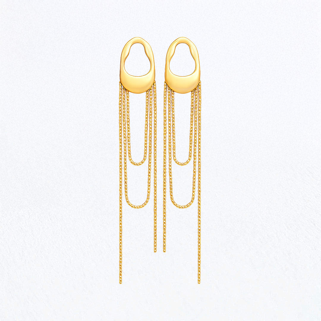 Boucles d'Oreilles Enora - Acier inoxydable - Couleur or