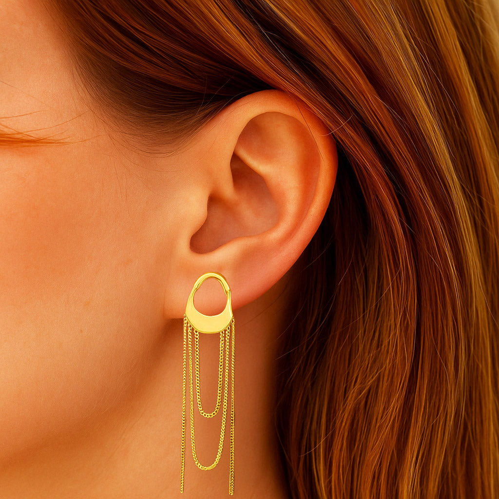 Boucles d'Oreilles Enora - Acier inoxydable - Couleur or