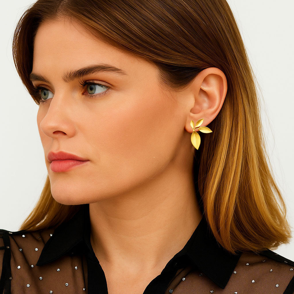 Boucles d'Oreilles Felicie - Acier inoxydable - Couleur or