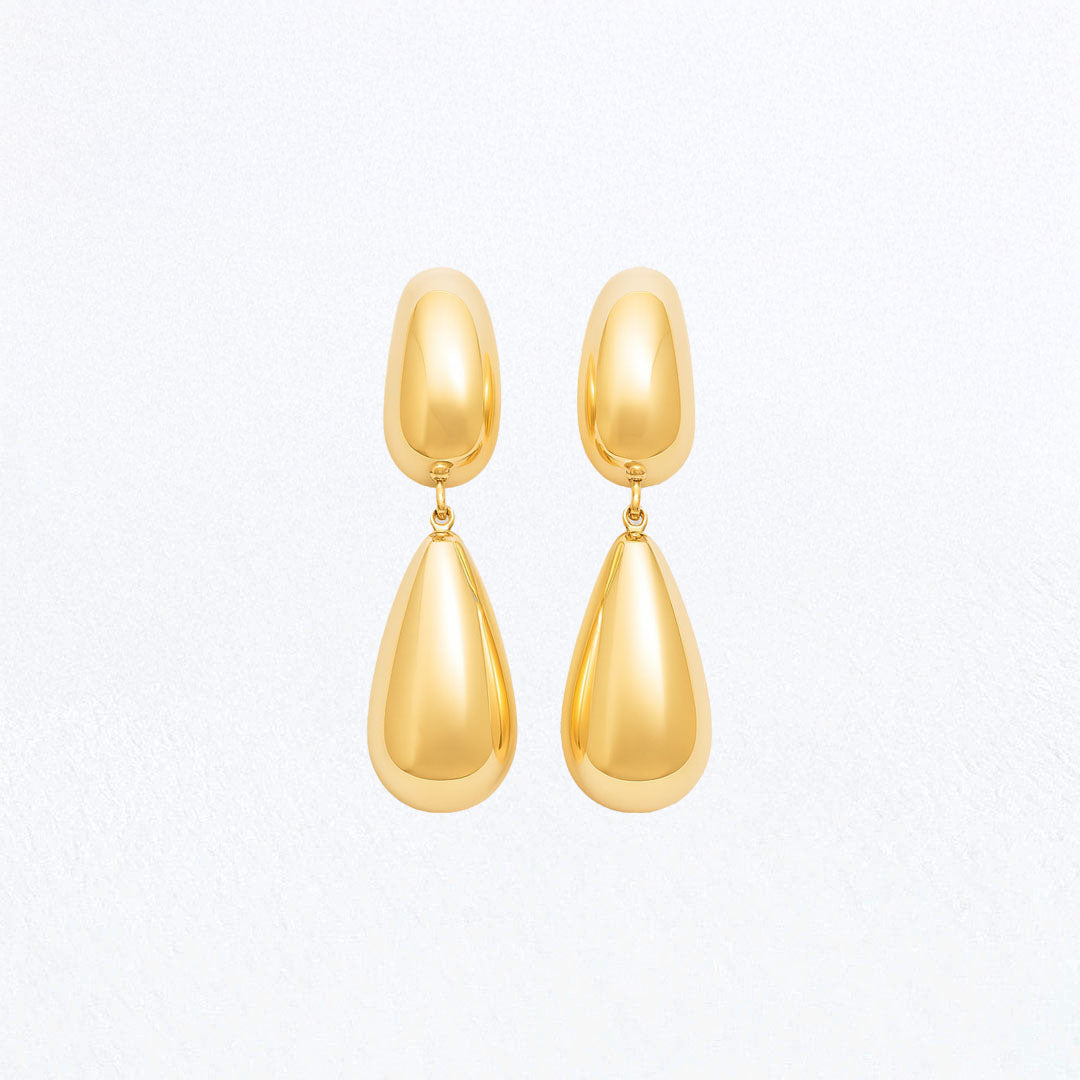 Boucles d'Oreilles Isabeau - Acier inoxydable - Couleur or