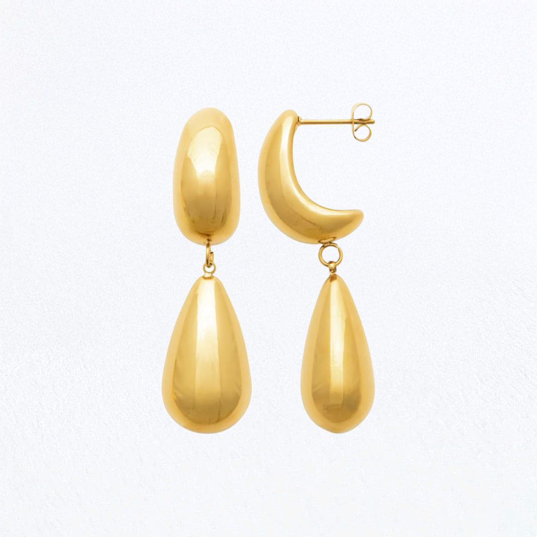Boucles d'Oreilles Isabeau - Acier inoxydable - Couleur or