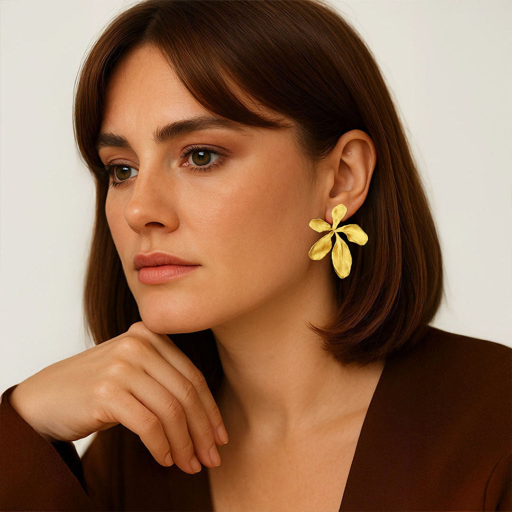Boucles d'Oreilles Maëlys - Acier inoxydable - Couleur or