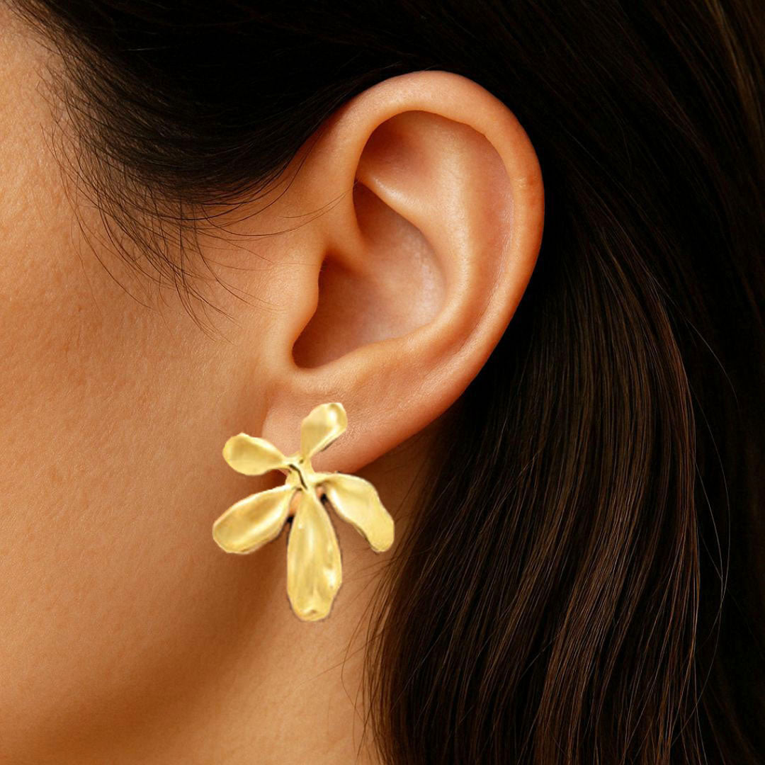 Boucles d'Oreilles Maëlys - Acier inoxydable - Couleur or