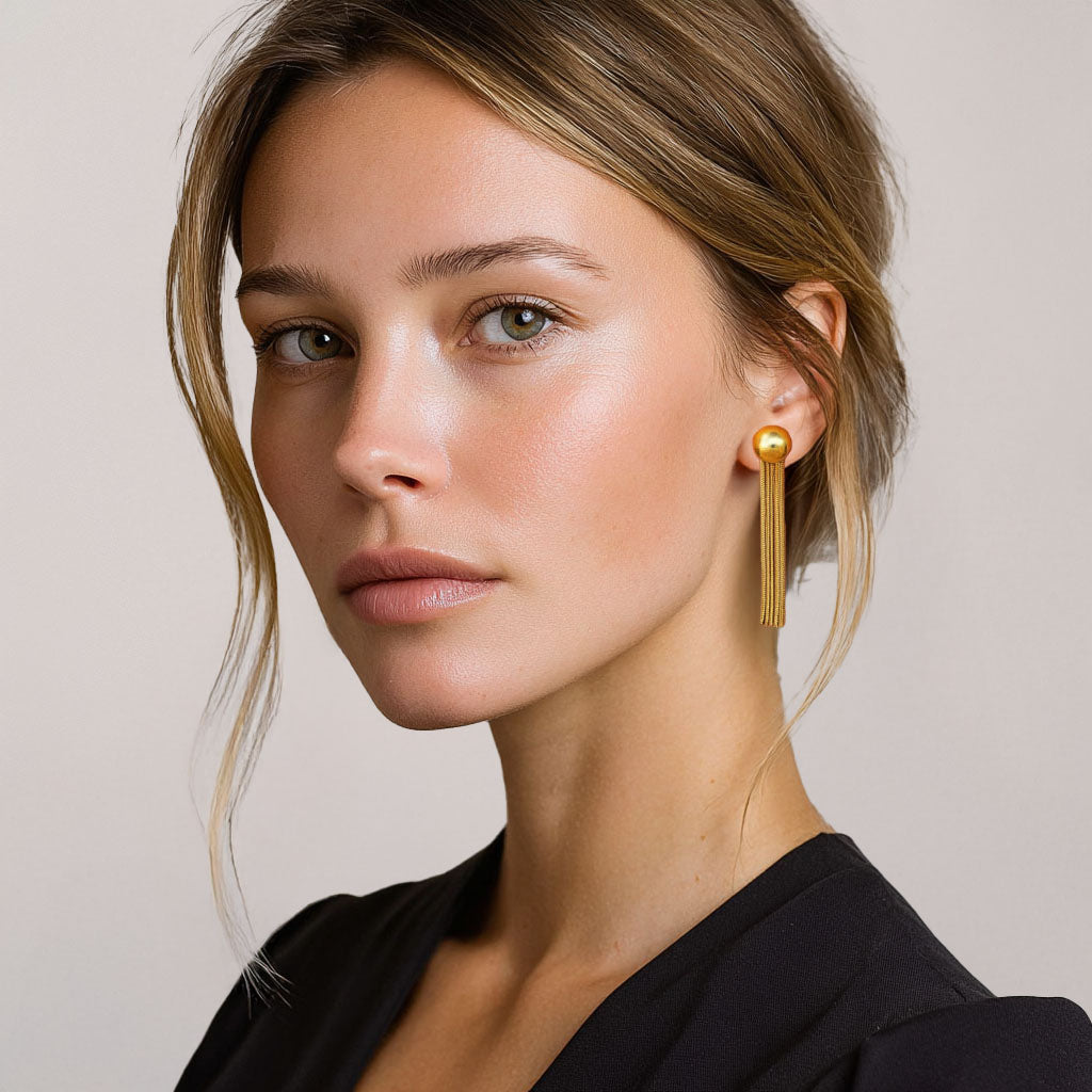 Boucles d'Oreilles Olivia - Acier inoxydable - Couleur or