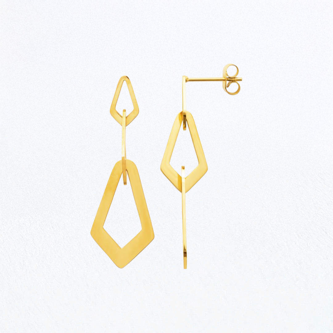 Boucles d'Oreilles Cali - Acier inoxydable - Couleur or