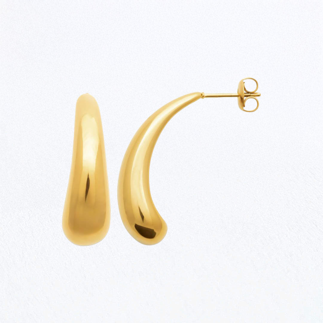 Boucles d'Oreilles Nicole - Acier inoxydable - Couleur or