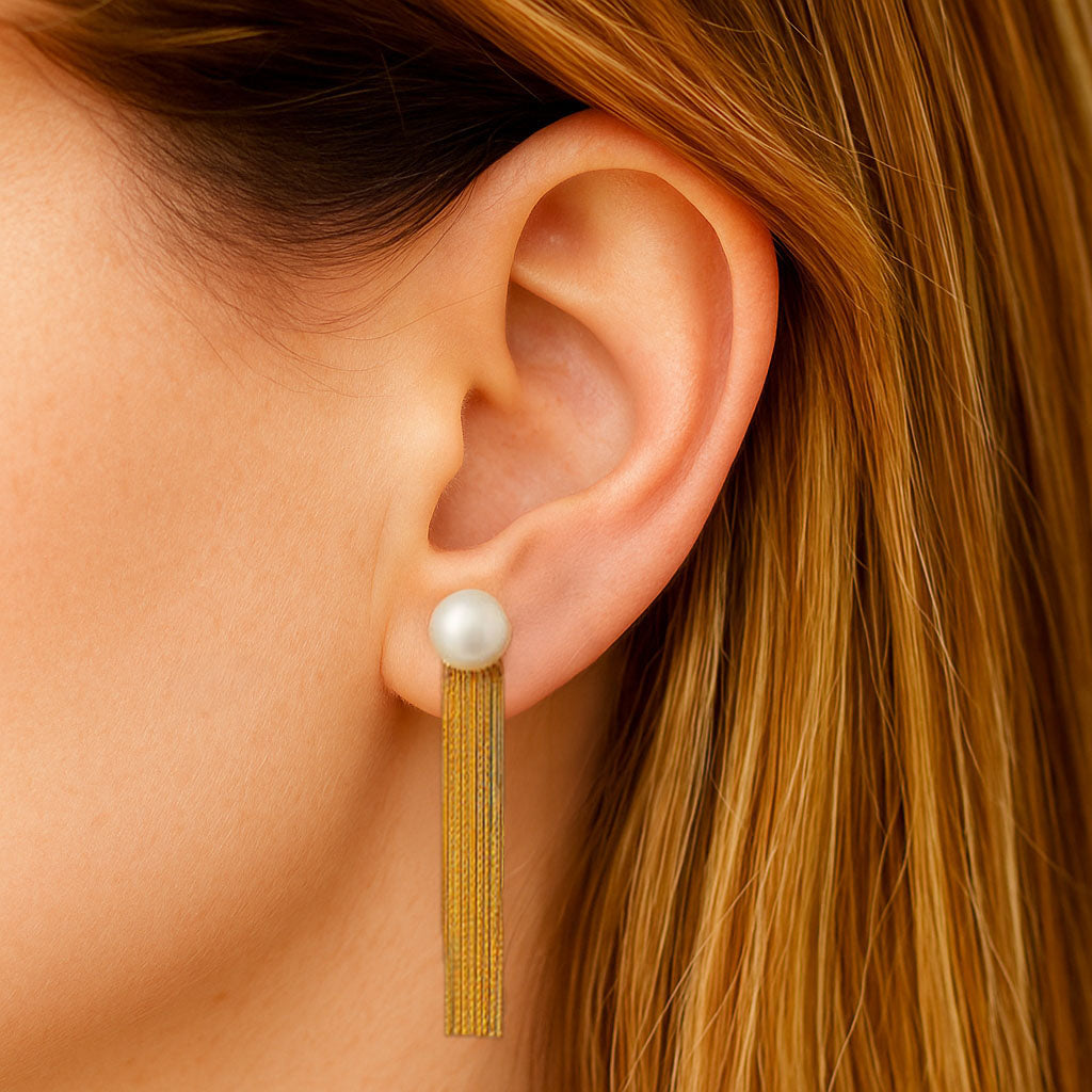 Boucles d'Oreilles Renée - Acier inoxydable - Couleur or