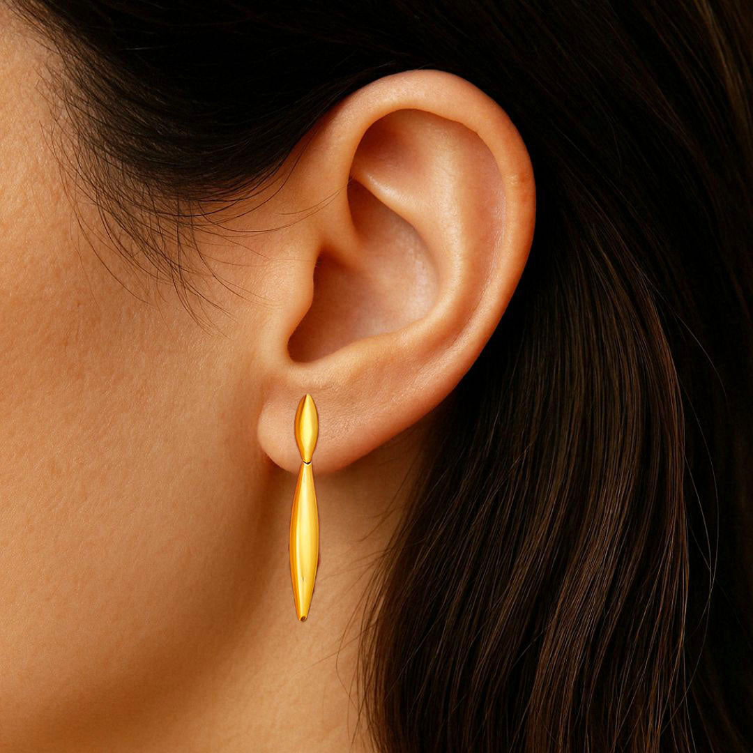 Boucles d'Oreilles Serena - Acier inoxydable - Couleur or
