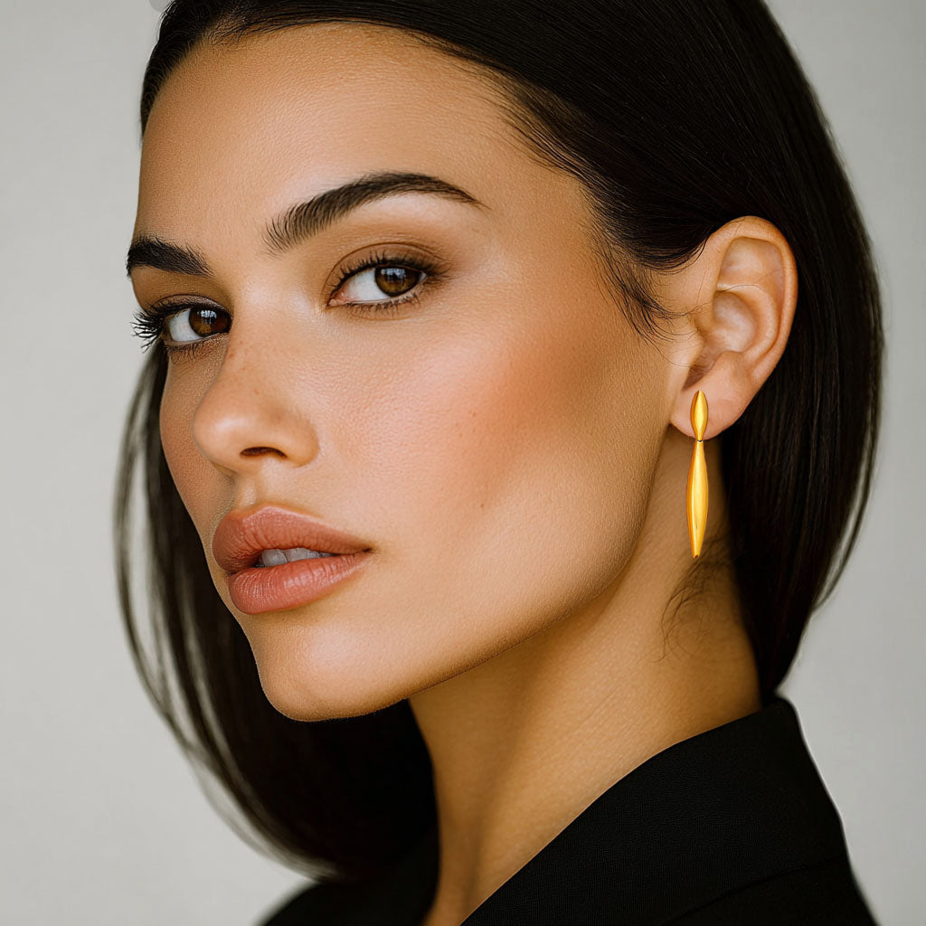 Boucles d'Oreilles Serena - Acier inoxydable - Couleur or