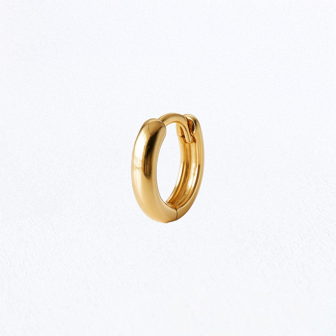 Boucle d'oreille individuelle plaqué or 18K zirconium 1 cm Laury Bellaime 2