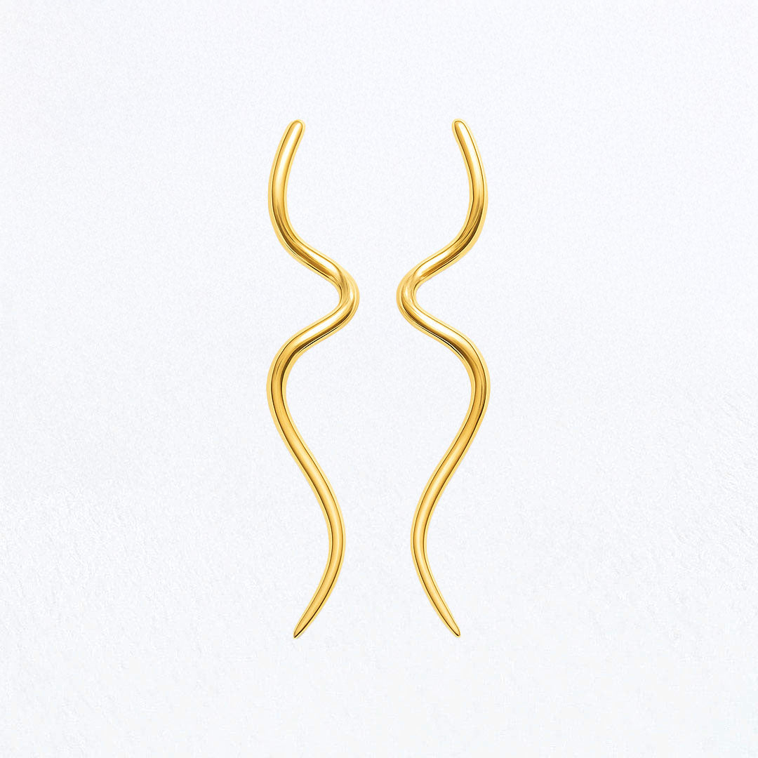 Boucles d'Oreilles Louise - Acier inoxydable - Couleur or