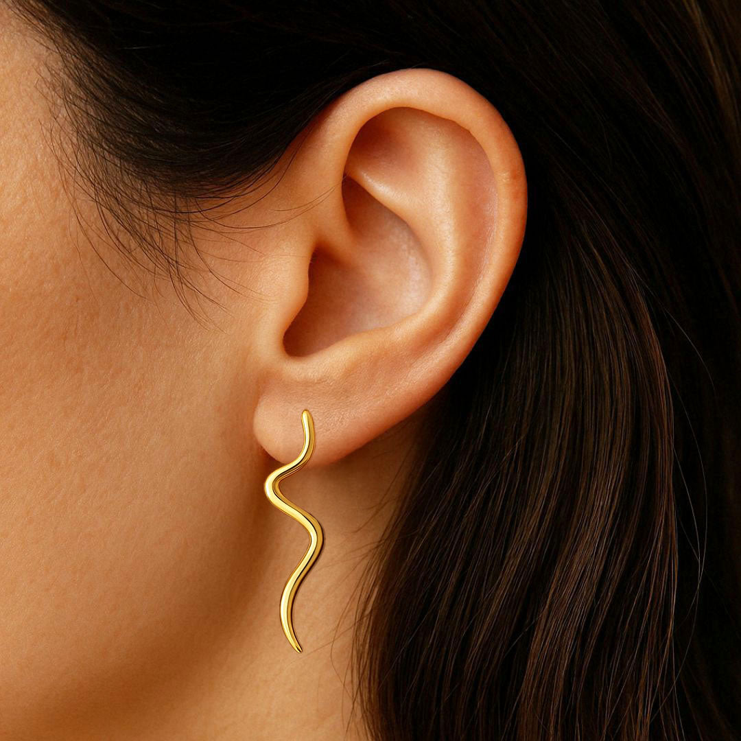 Boucles d'Oreilles Louise - Acier inoxydable - Couleur or