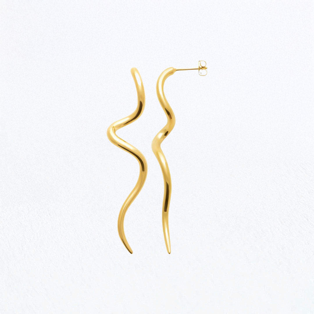 Boucles d'Oreilles Louise - Acier inoxydable - Couleur or