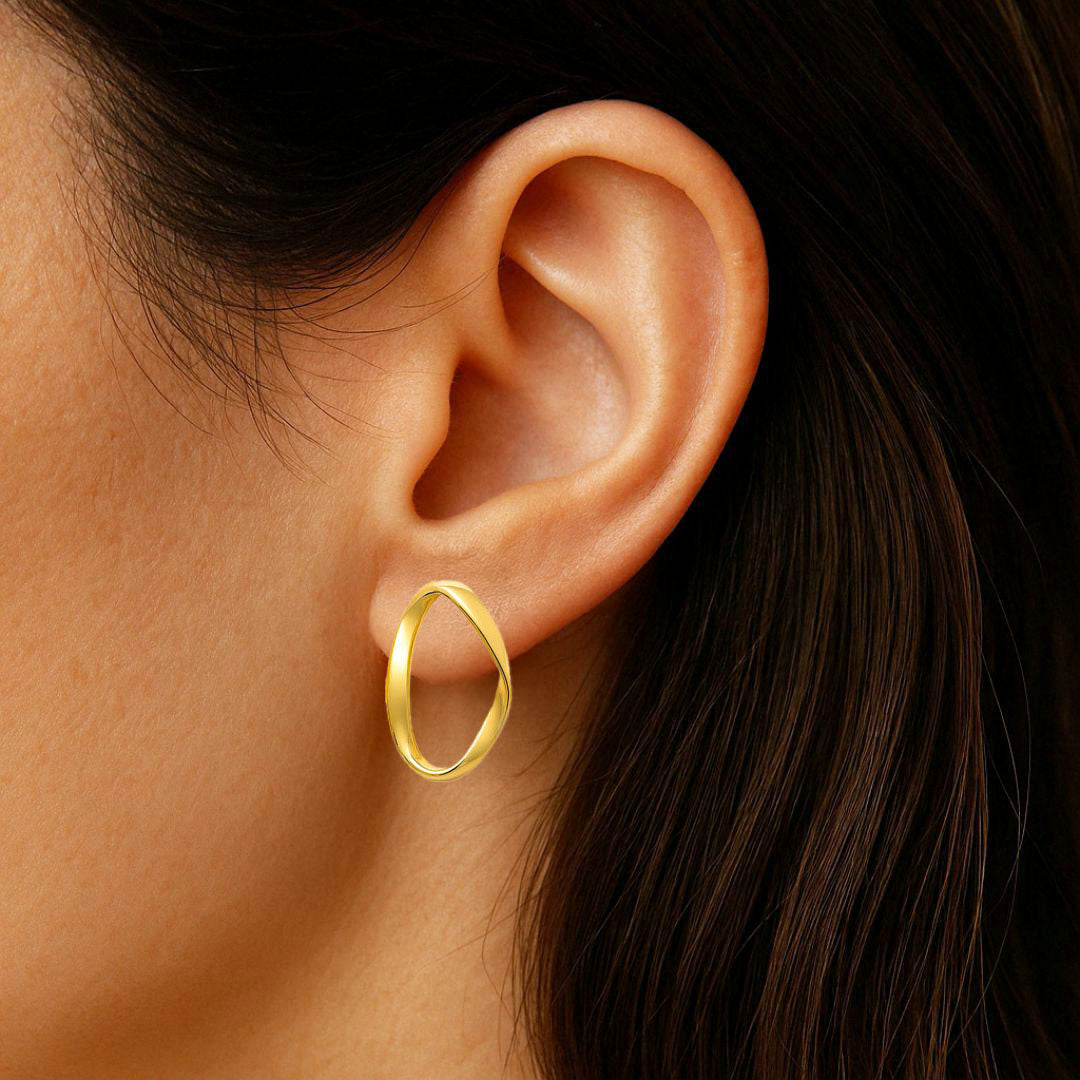 Boucles d'Oreilles Philomene - Acier inoxydable - Couleur or