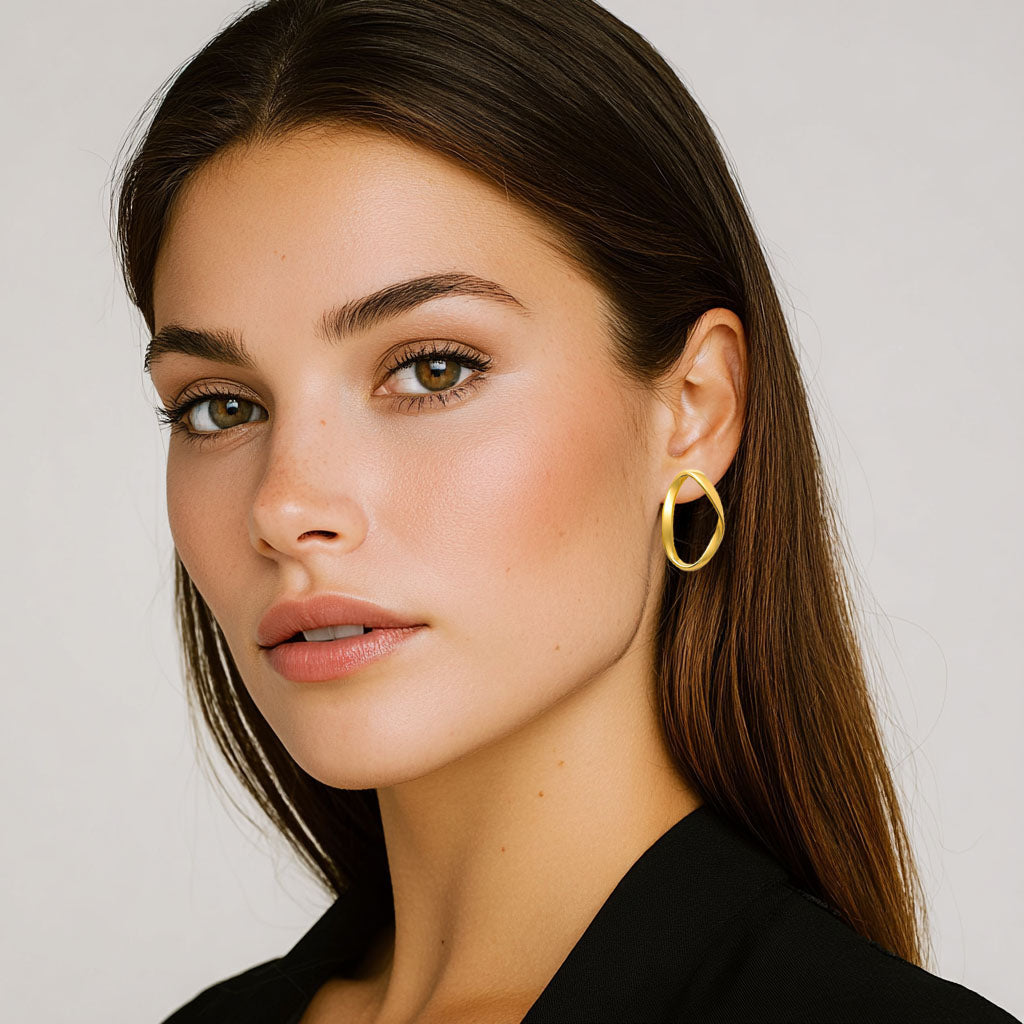 Boucles d'Oreilles Philomene - Acier inoxydable - Couleur or
