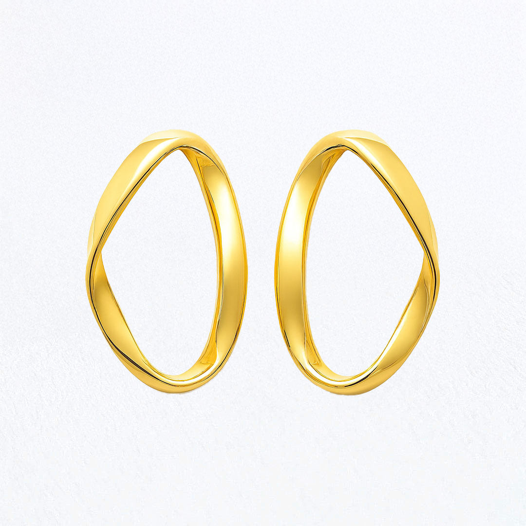 Boucles d'Oreilles Philomene - Acier inoxydable - Couleur or