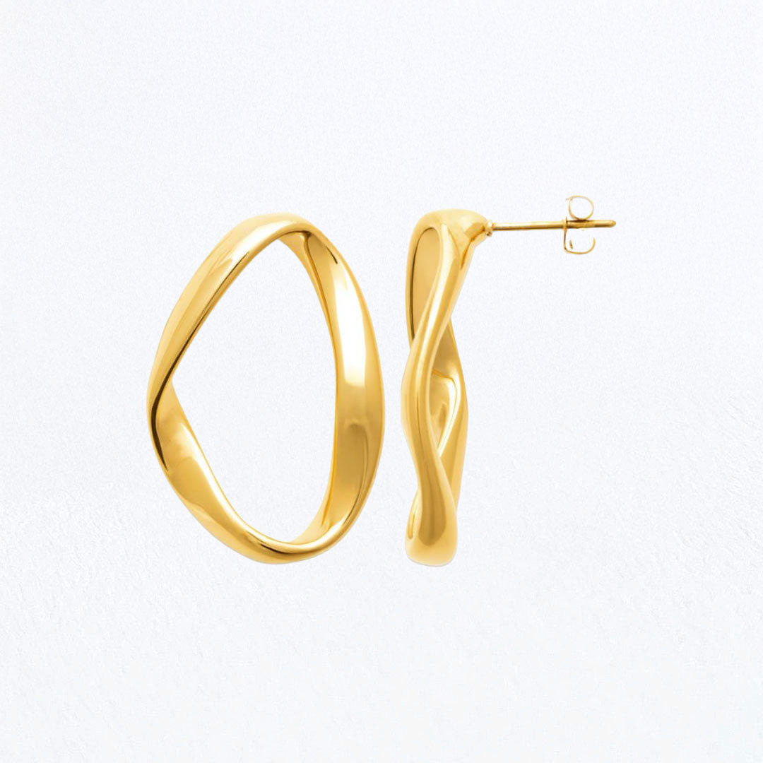 Boucles d'Oreilles Philomene - Acier inoxydable - Couleur or