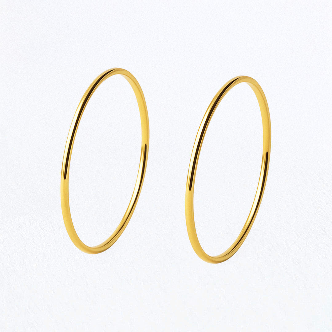 Boucles d'oreilles créoles plaqué or 18K 7 cm Basic & Perfect Bellaime 2