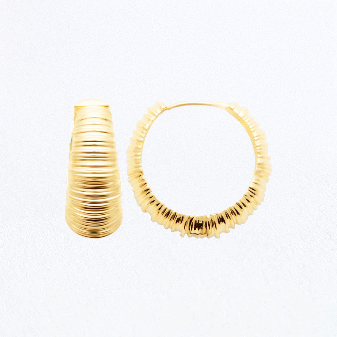 Boucles d'oreilles créoles plaqué or 18K 2,5 cm Jana Bellaime 3
