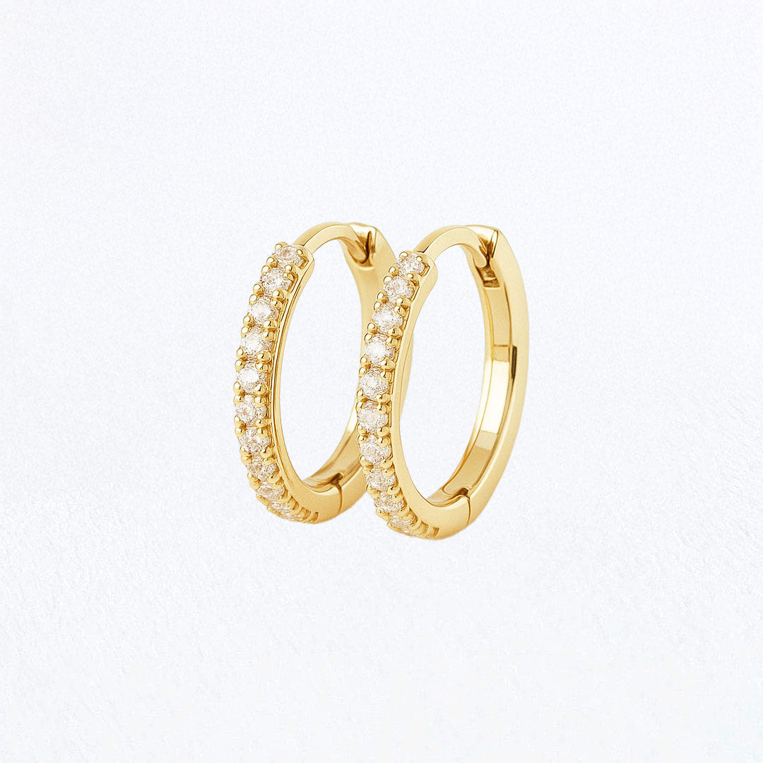 Boucles d'oreilles créole mini plaqué or 18K 1 cm Willa Bellaime