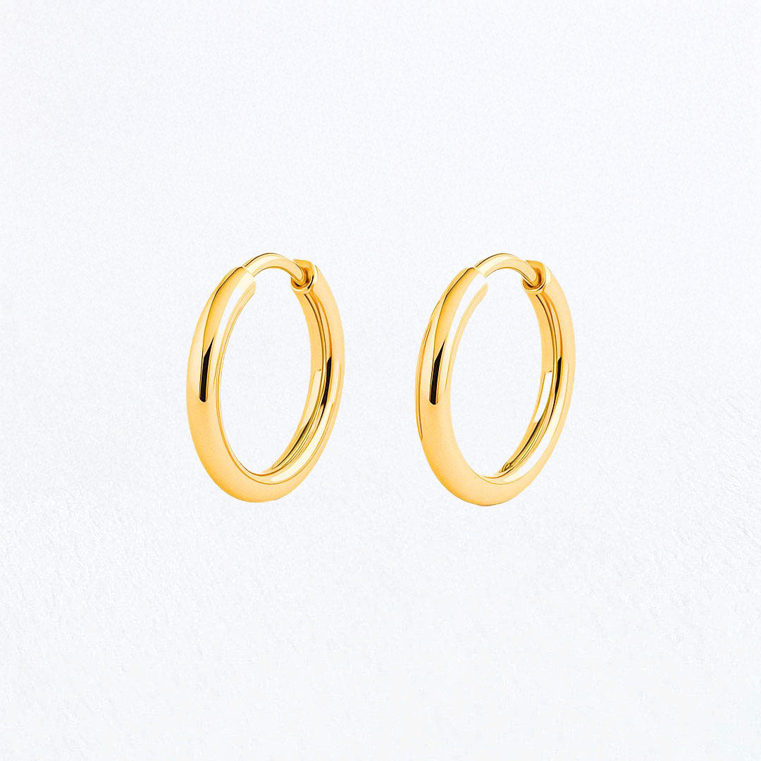 Boucles d'oreilles créoles plaqué or 18K 1,4 cm Basic & Perfect Bellaime