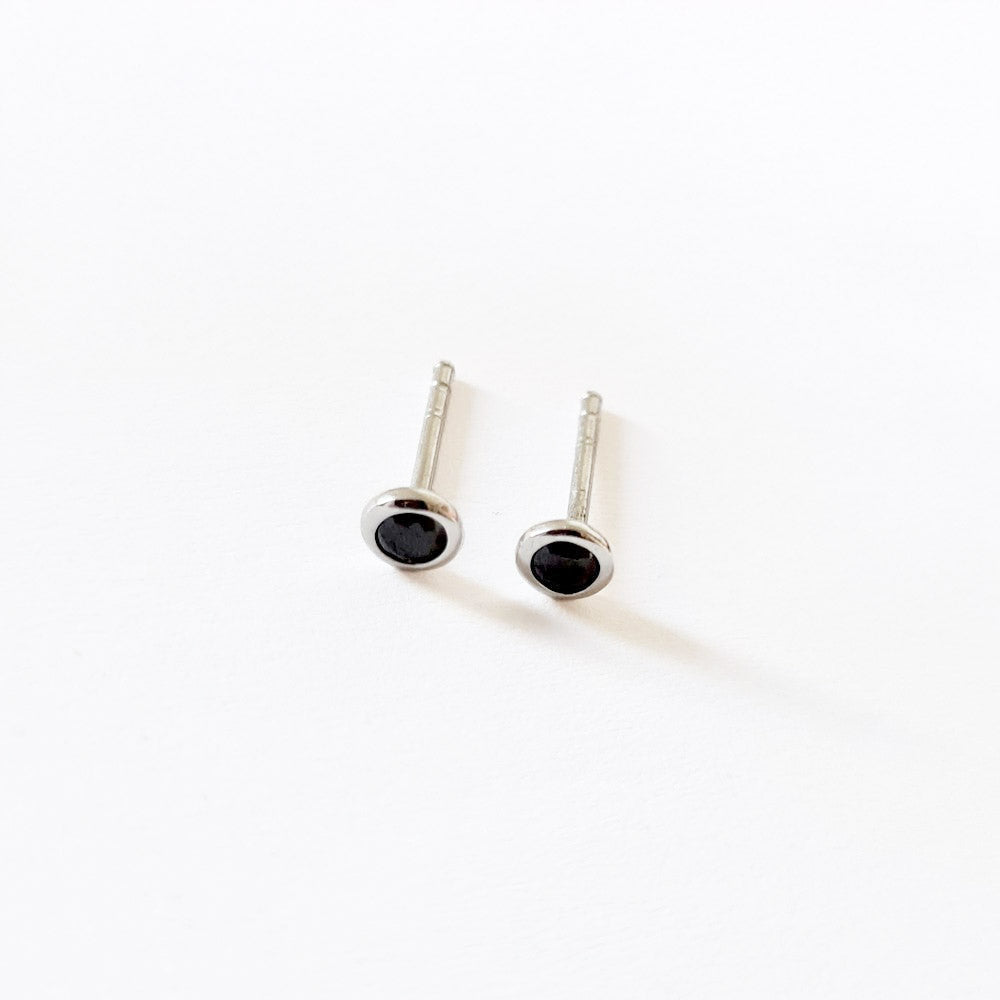 Boucle d'oreille noir femme argent 925 Black Mania 3
