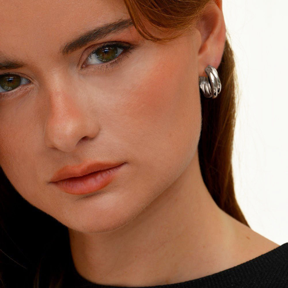 Boucles d'oreilles créoles argent 925 2 cm Bonny Bellaime 3