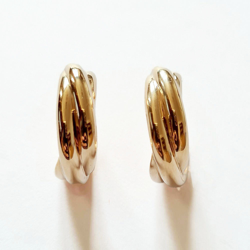 Boucles d'oreilles créoles plaqué or 18K 2 cm Bonny Bellaime 4