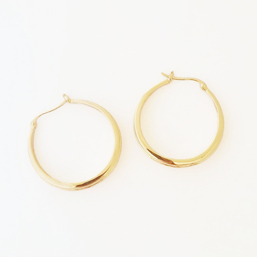 Boucles d'oreilles créoles plaqué or 18K 3 cm Harper Bellaime 4