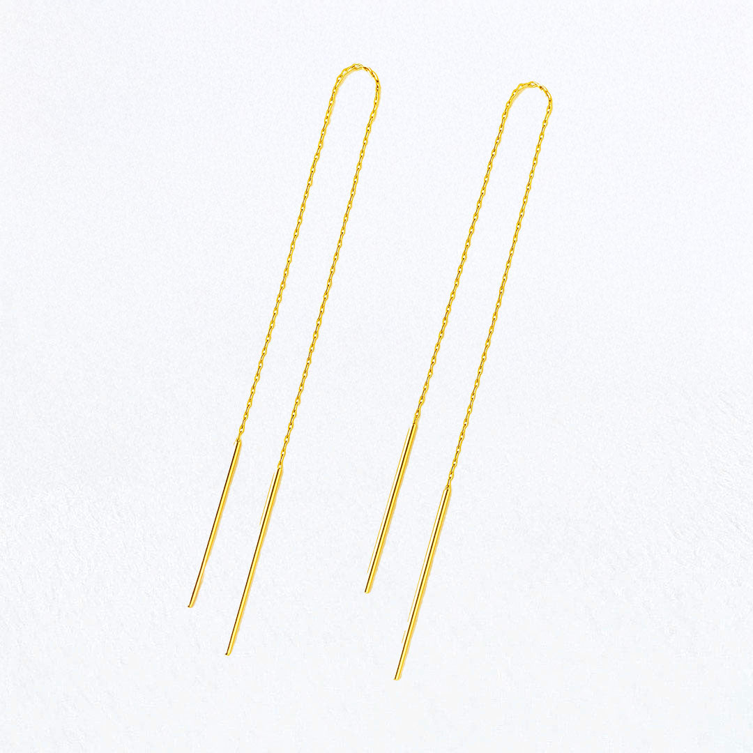 Boucle d'oreille fil plaqué or 18K Purity Bellaime