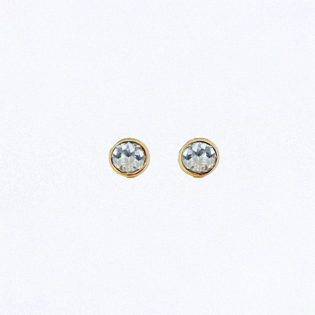 Puces d'oreilles plaqué or 18K zirconium Little Spark Bellaime
