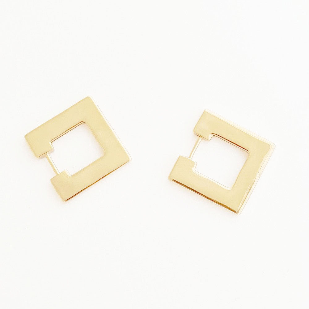 Boucles d'Oreilles Love Story - Créoles Plaqué Or 18K - 2,3 cm