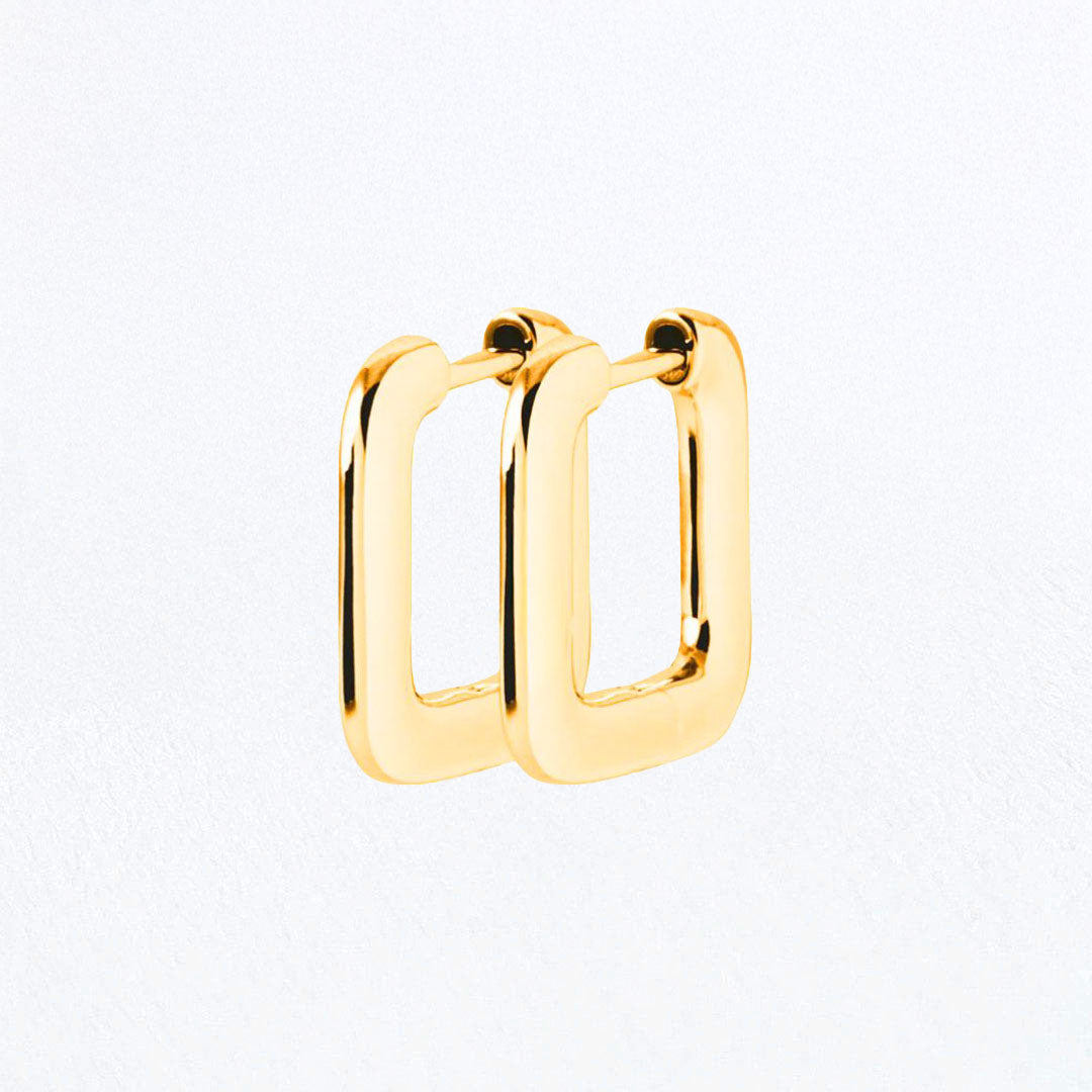 Boucles d'oreilles créoles plaqué or 18K 1,3 cm Moove Bellaime