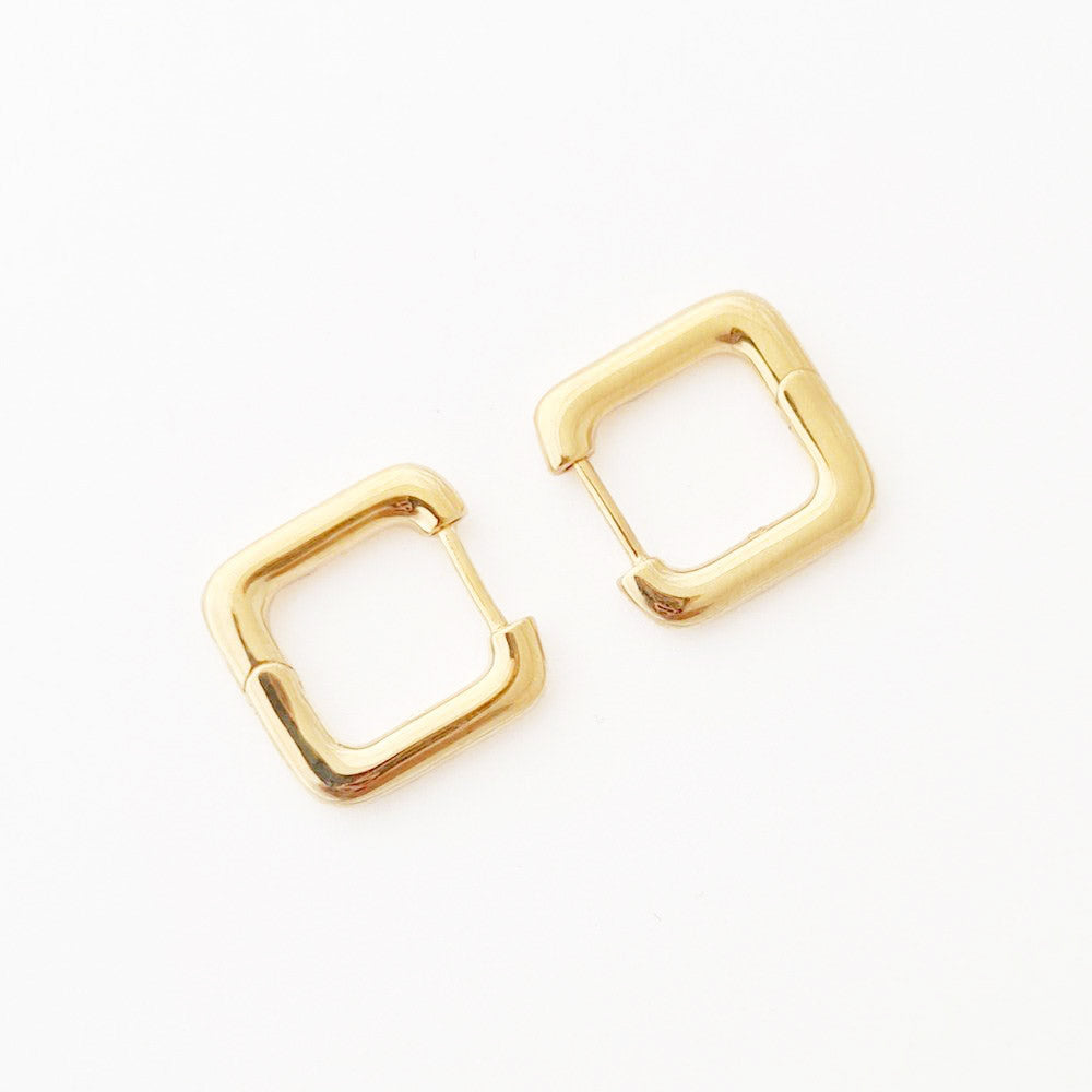 Boucles d'oreilles créoles plaqué or 18K 1,3 cm Moove Bellaime