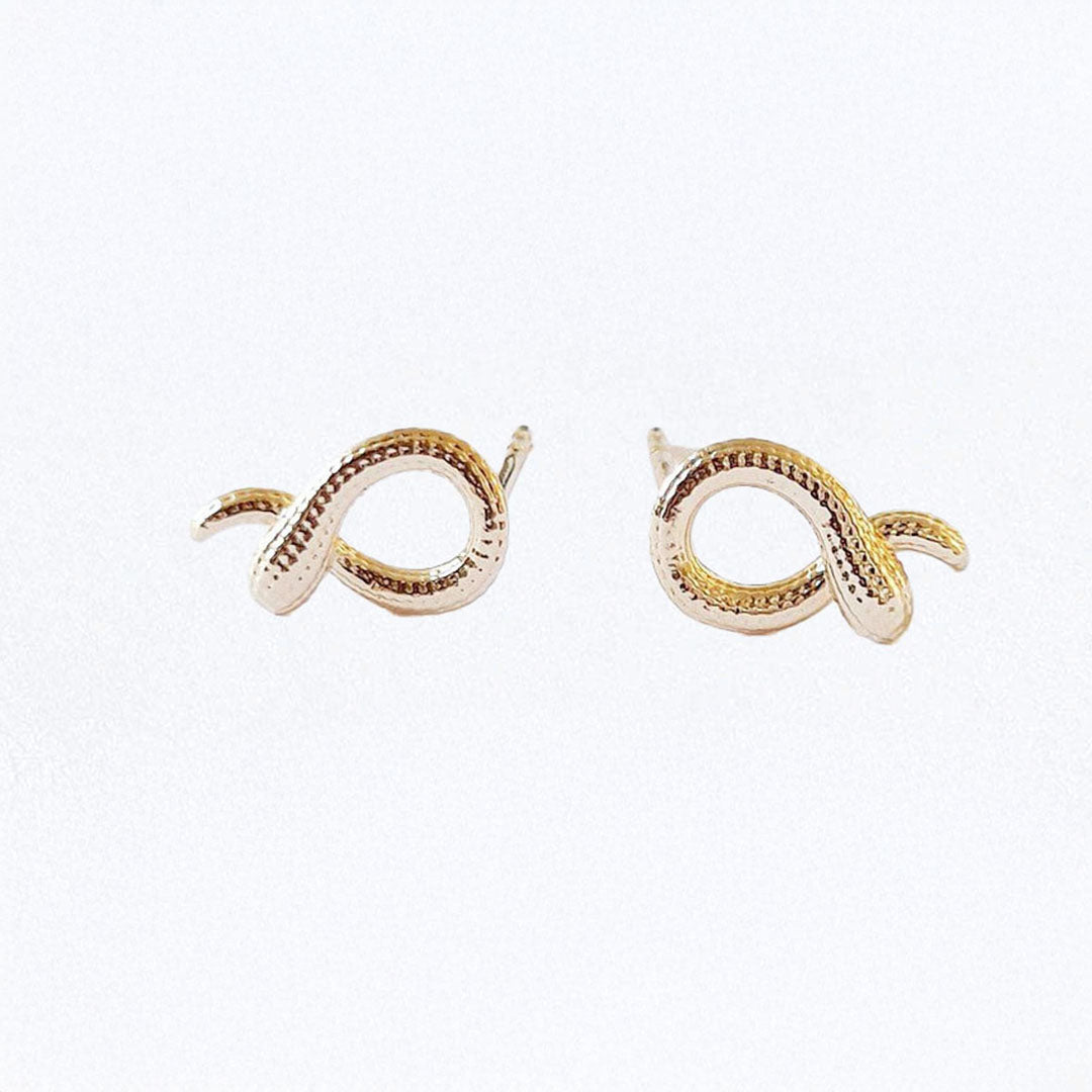 Boucles d'Oreilles Serpent Serpentina plaqué or Bellaime
