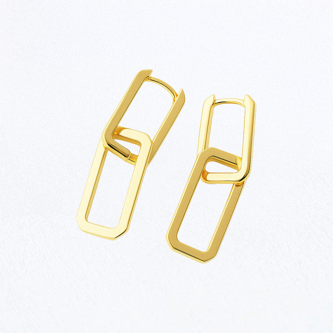 Boucles d'oreilles creole plaqué or 18K 2,5 cm Union Bellaime