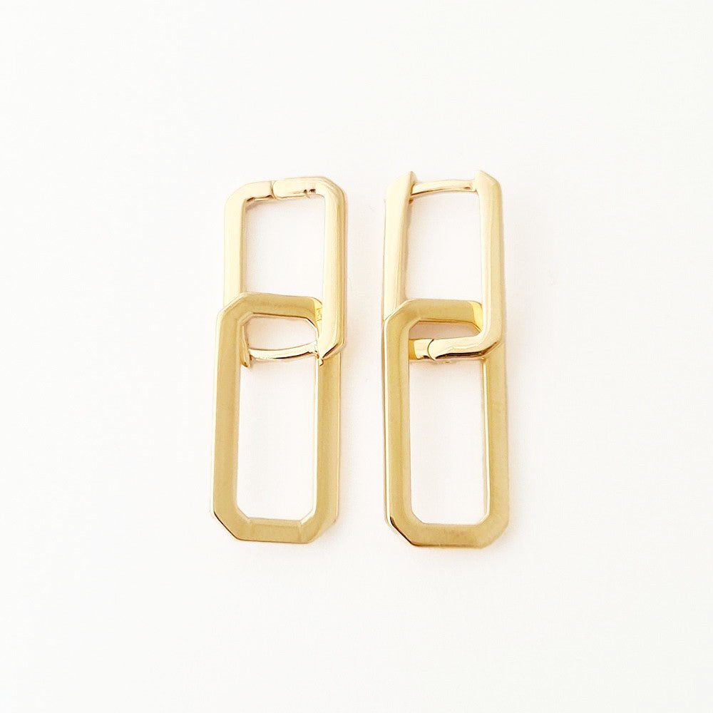 Boucles d'oreilles creole plaqué or 18K 2,5 cm Union Bellaime 3