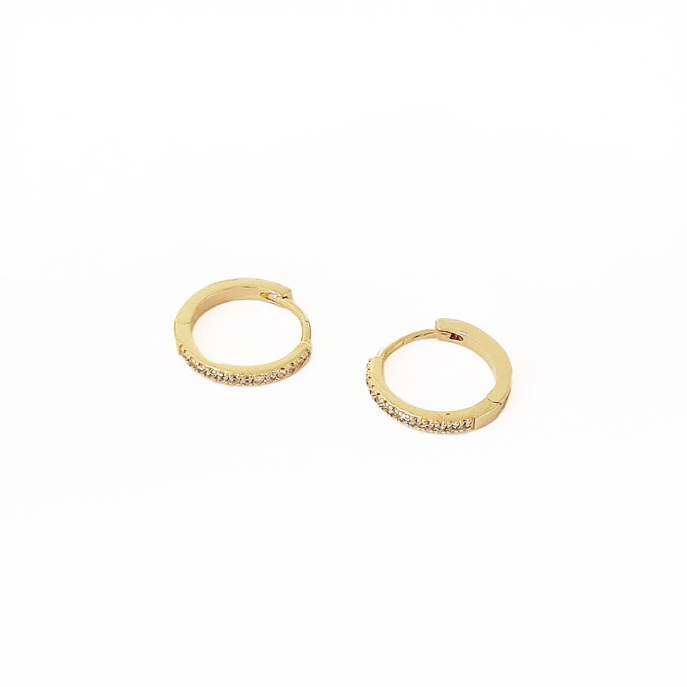 Boucles d'oreilles créole mini plaqué or 18K 1 cm Willa Bellaime 4