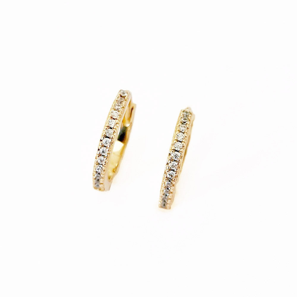 Boucles d'oreilles créole mini plaqué or 18K 1 cm Willa Bellaime 3