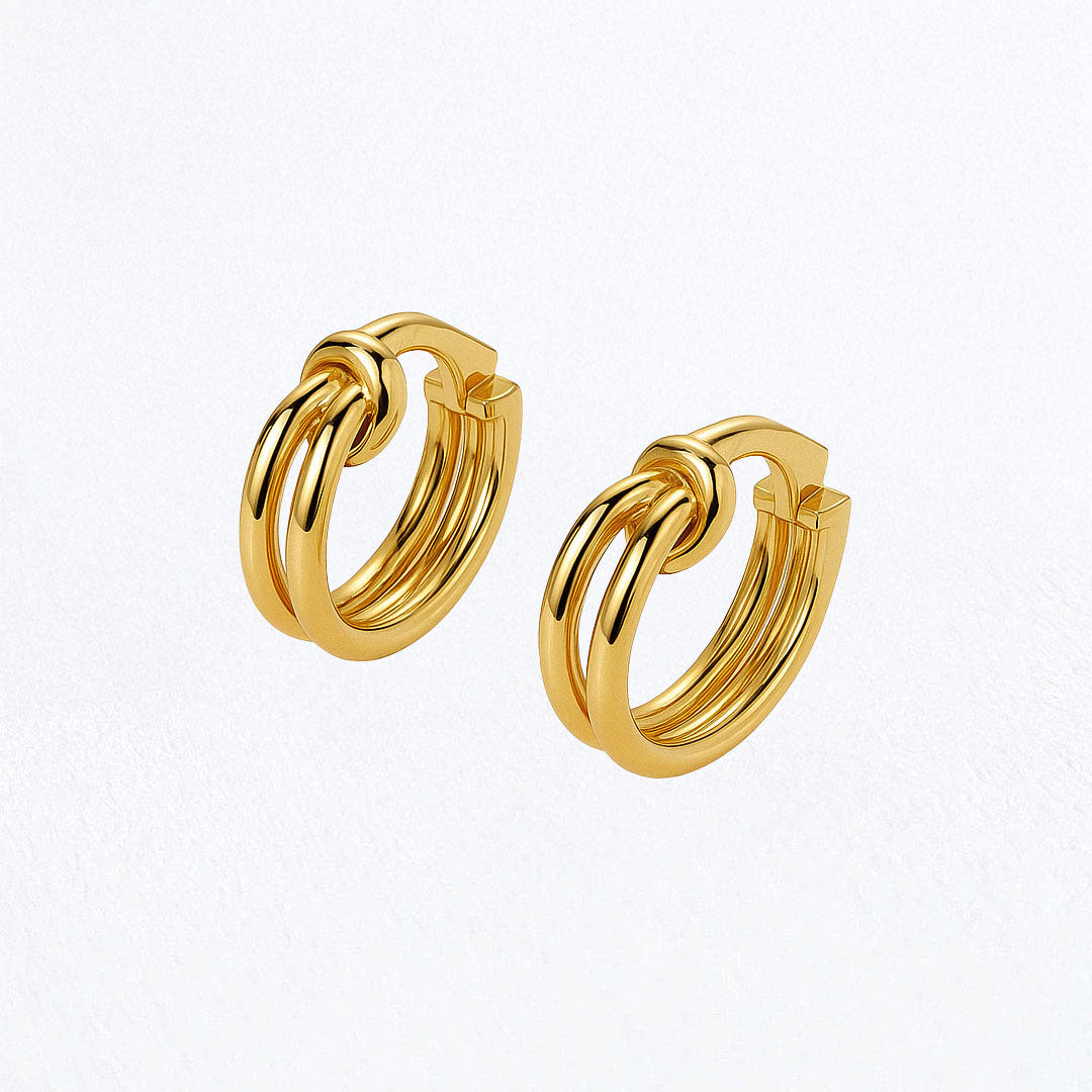 Boucles d'oreilles créoles plaqué or 18K 2 cm Forever Bellaime
