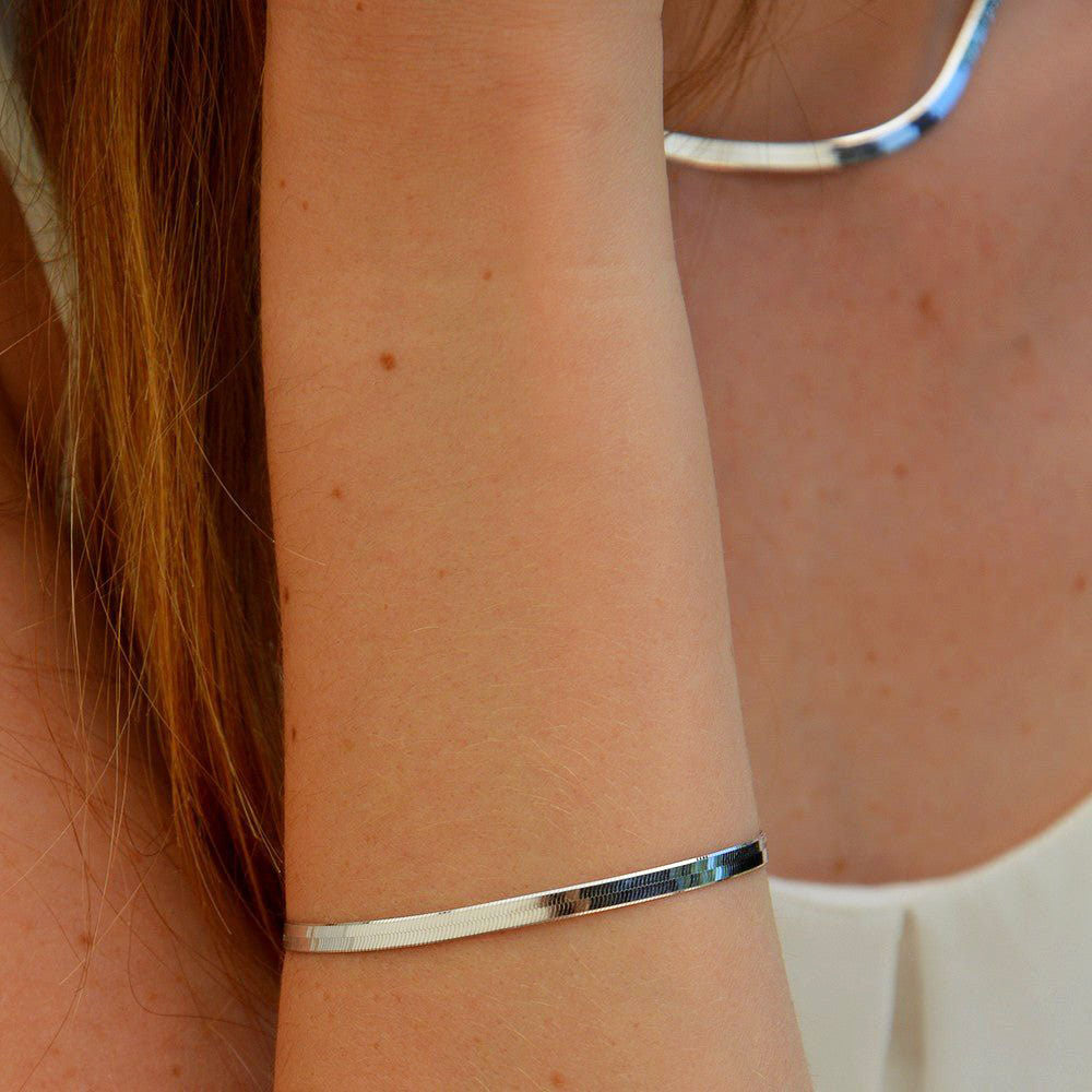 Bracelet cobra argent 925 Rhodié Bellaime 2